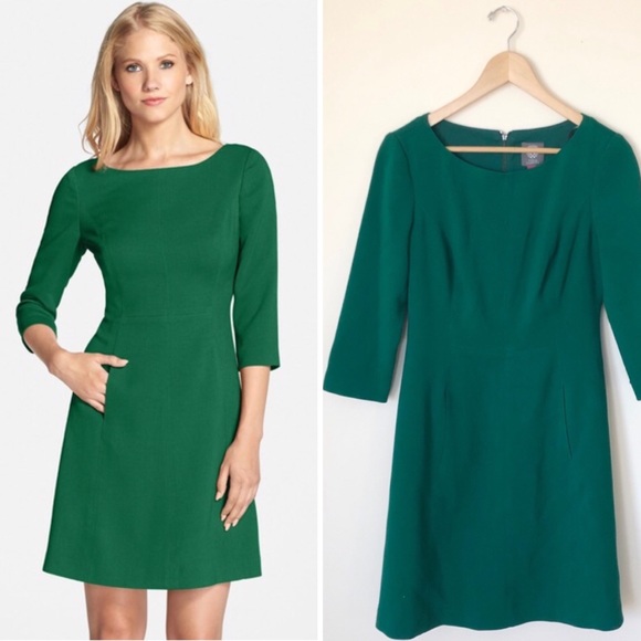 vince camuto crepe a line dress